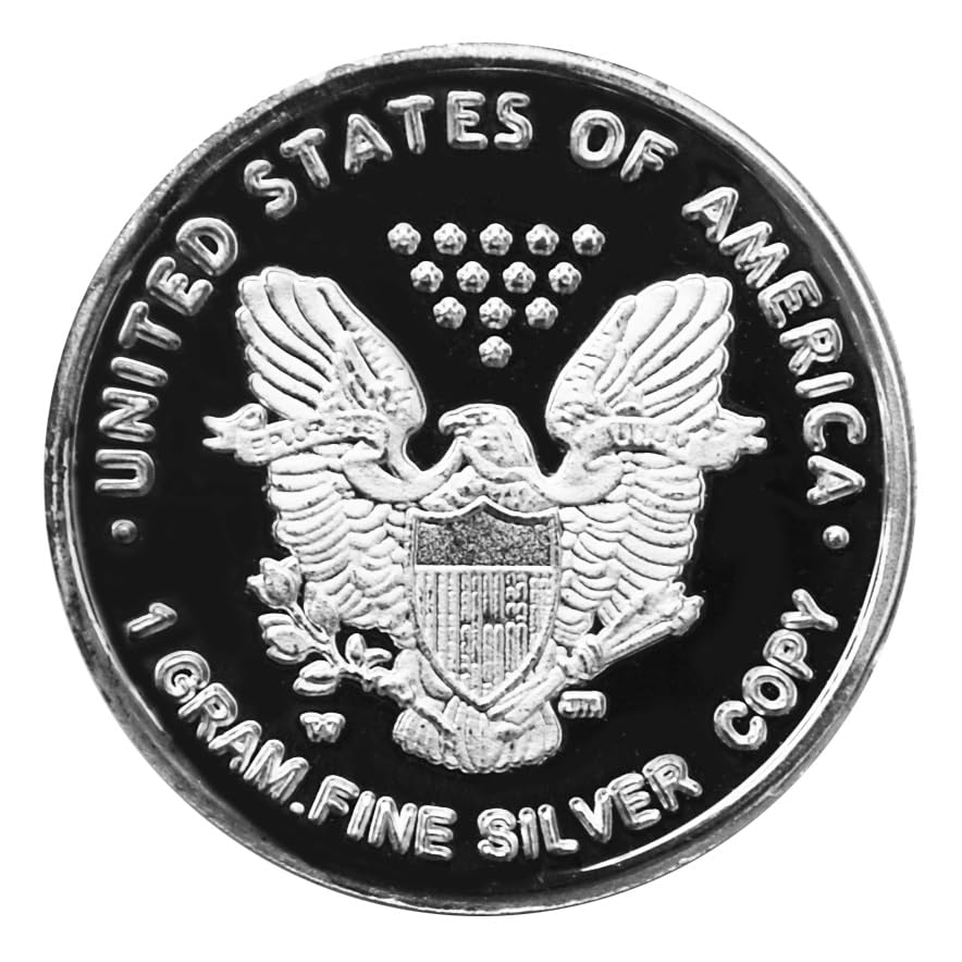 Walking Liberty 1 Gram .999 Fine Silver Coin 925 Sterling Silver Evil Eye Design Earrings