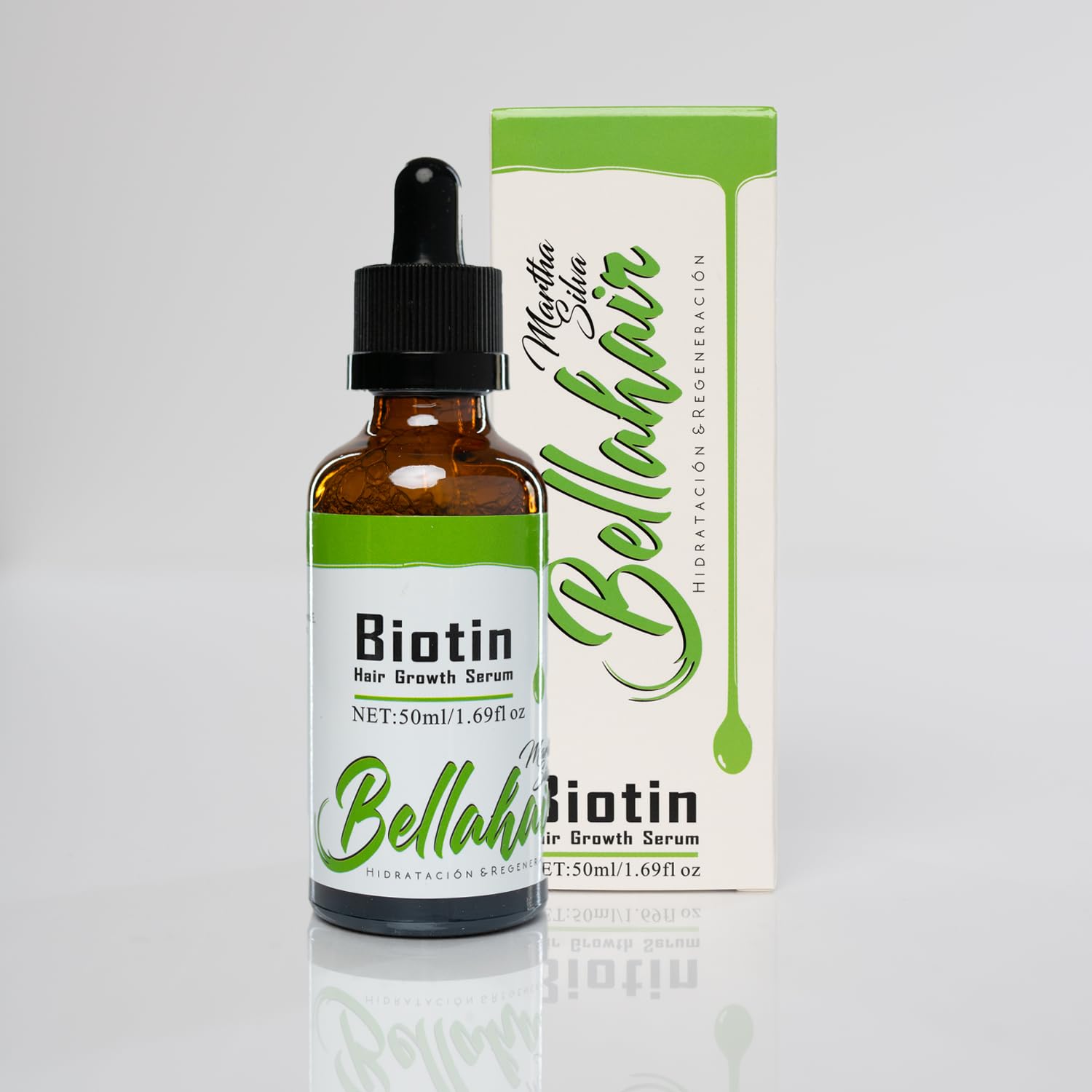 BellaHair  Suero avanzado para el crecimiento del cabello para hombres y mujeres, fórmula potente para un cabello más grueso, más fuerte y