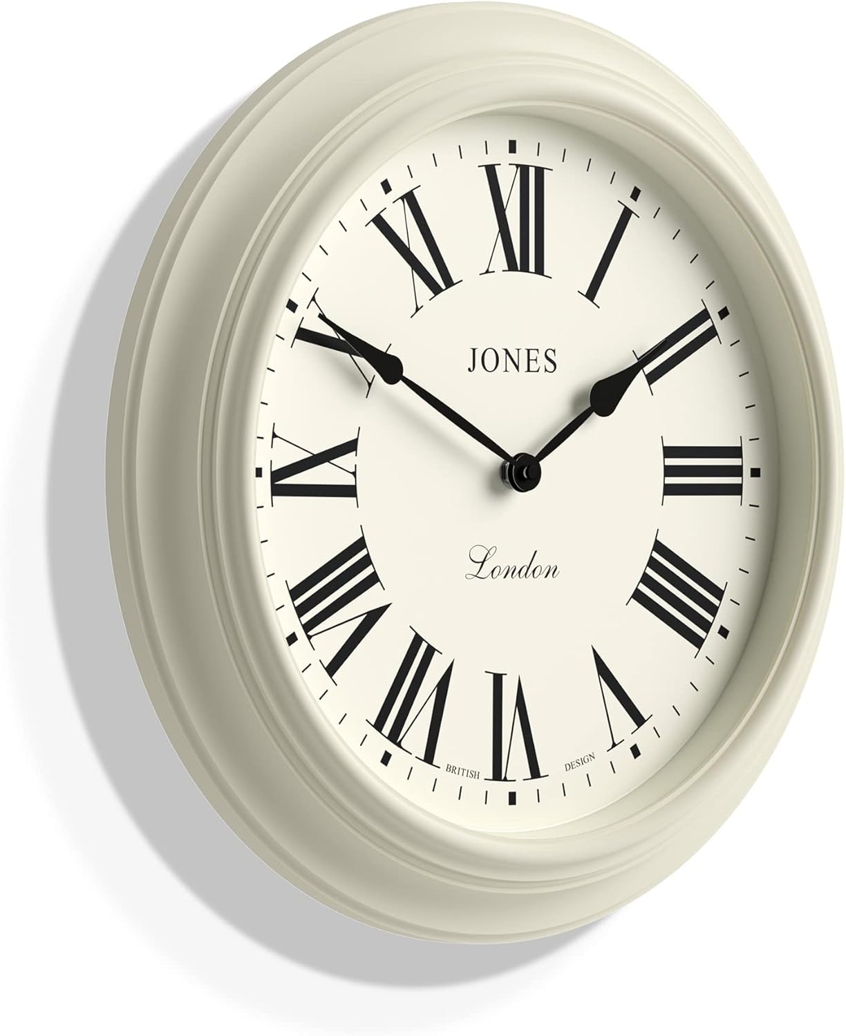 JONES CLOCKS Supper Club – Reloj de pared grande, diseño tradicional, decoración del hogar, reloj de sala de estar, decoración rústica, reloj de