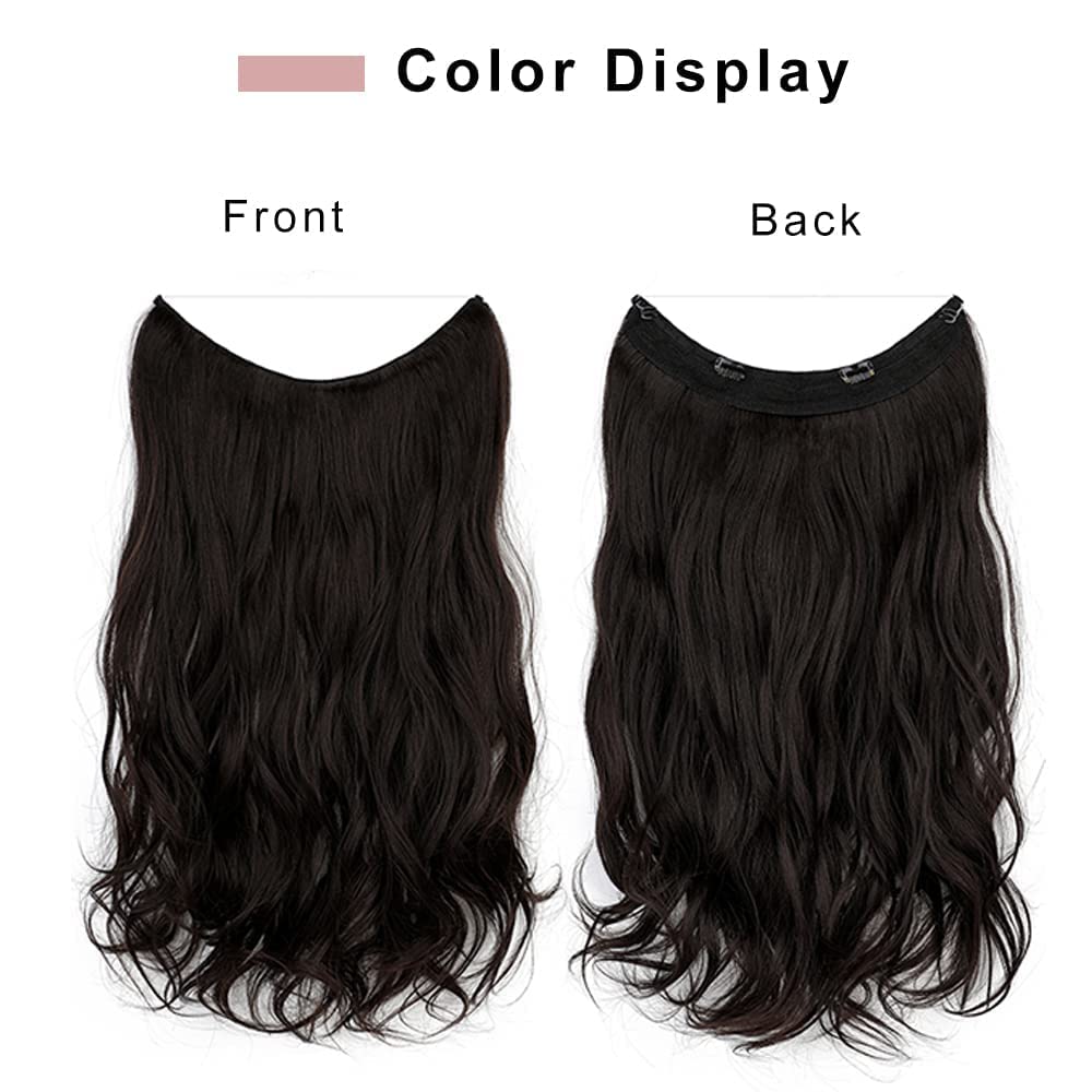 Extensiones de cabello tipo aureola, extensiones de cabello grueso con alambre invisible, 5 tipos, tamaño de cabeza ajustable, ondulado, rizado,