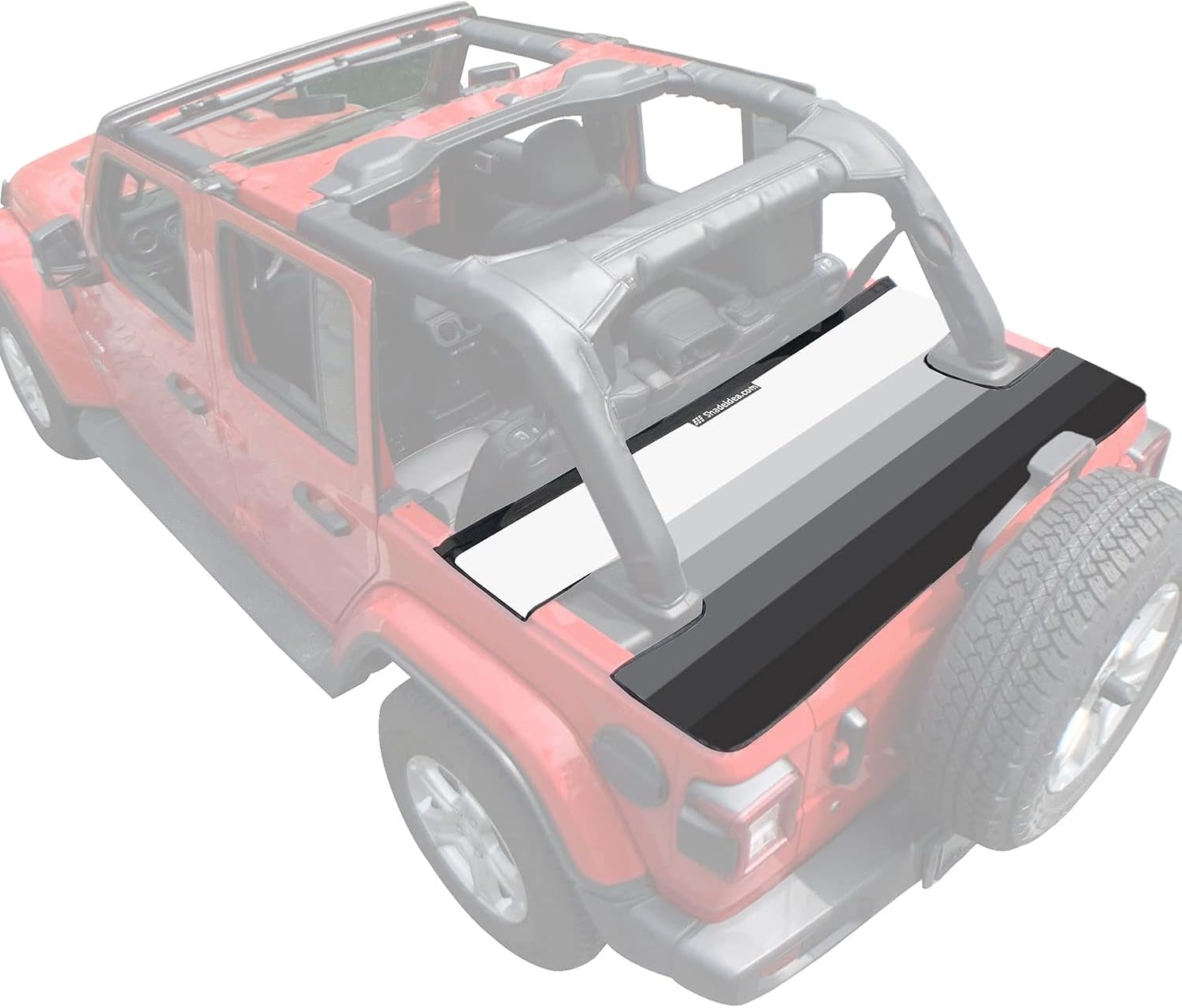 Shadeidea Wrangler JL – Cubierta Tonneau para Jeep JLU de 4 puertas (2018-actual), cubierta de carga de vinilo para maletero trasero, Robicon Sahara