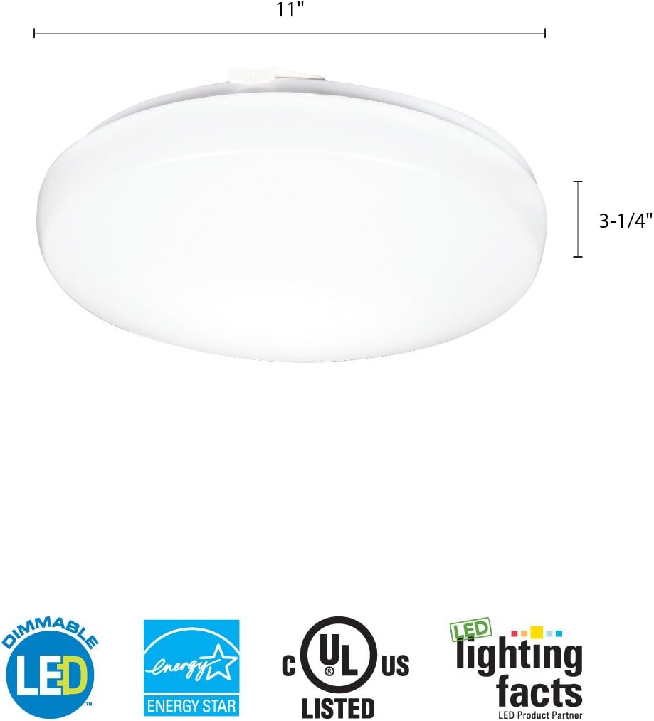 Lithonia Lighting FMLRL 11 14830 M4 foco LED de 11 pulgadas, de 3000K de bajo perfil, redondo, FMLRDL 11 14840 M4, 20watts, 120 volts