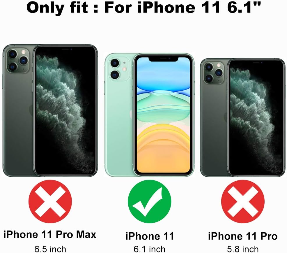 OOK Funda rígida para iPhone 11 de protección de absorción de golpes con diseño de corazón rosa, bonita banda de rodadura de neumáticos,