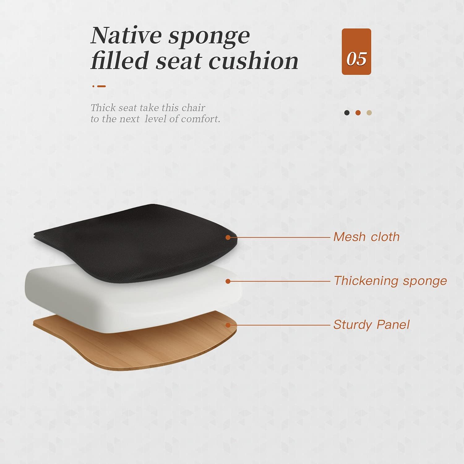 Silla de oficina, silla ergonómica de escritorio de malla con respaldo medio, silla de malla giratoria de altura ajustable, silla de computadora con