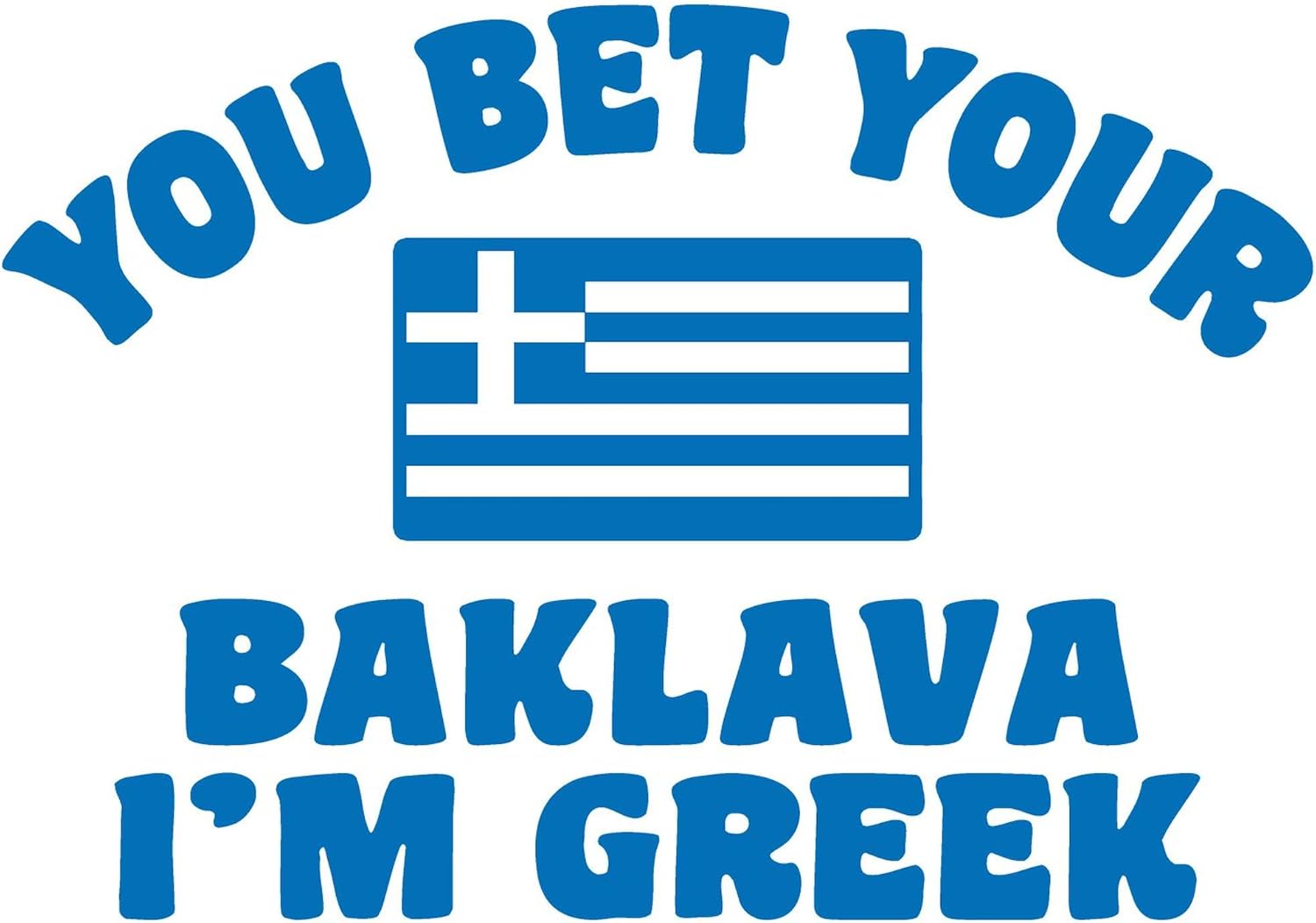 CafePress Pegatina para parachoques de coche ovalada Baklava griega divertida