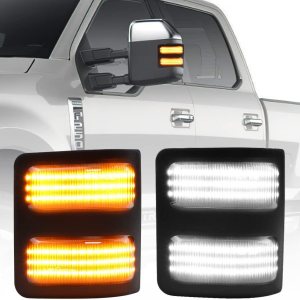 Luces LED para espejo lateral para Ford F250 F350 F450 Super Duty 2008-2016, luz de estacionamiento de coche ahumada, luz de espejo lateral, Luces LED para espejo lateral para Ford F250 F350 F450 Super Duty 2008-2016, luz de estacionamiento de coche ahumada, luz de espejo lateral,