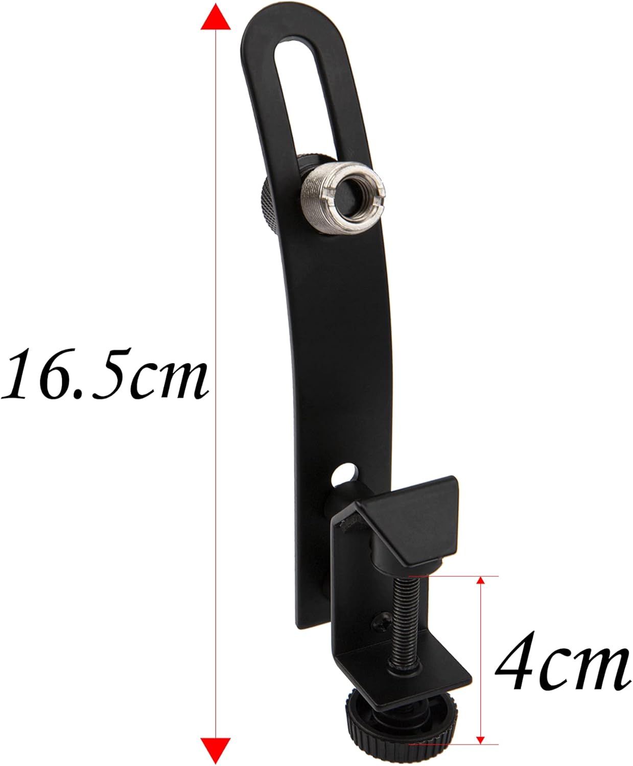 1 unids Yootones Drum Micrófono a prueba de golpes Clip Rim Mount Holder Metal Universal Mic Set Clamp Ajustable (negro)