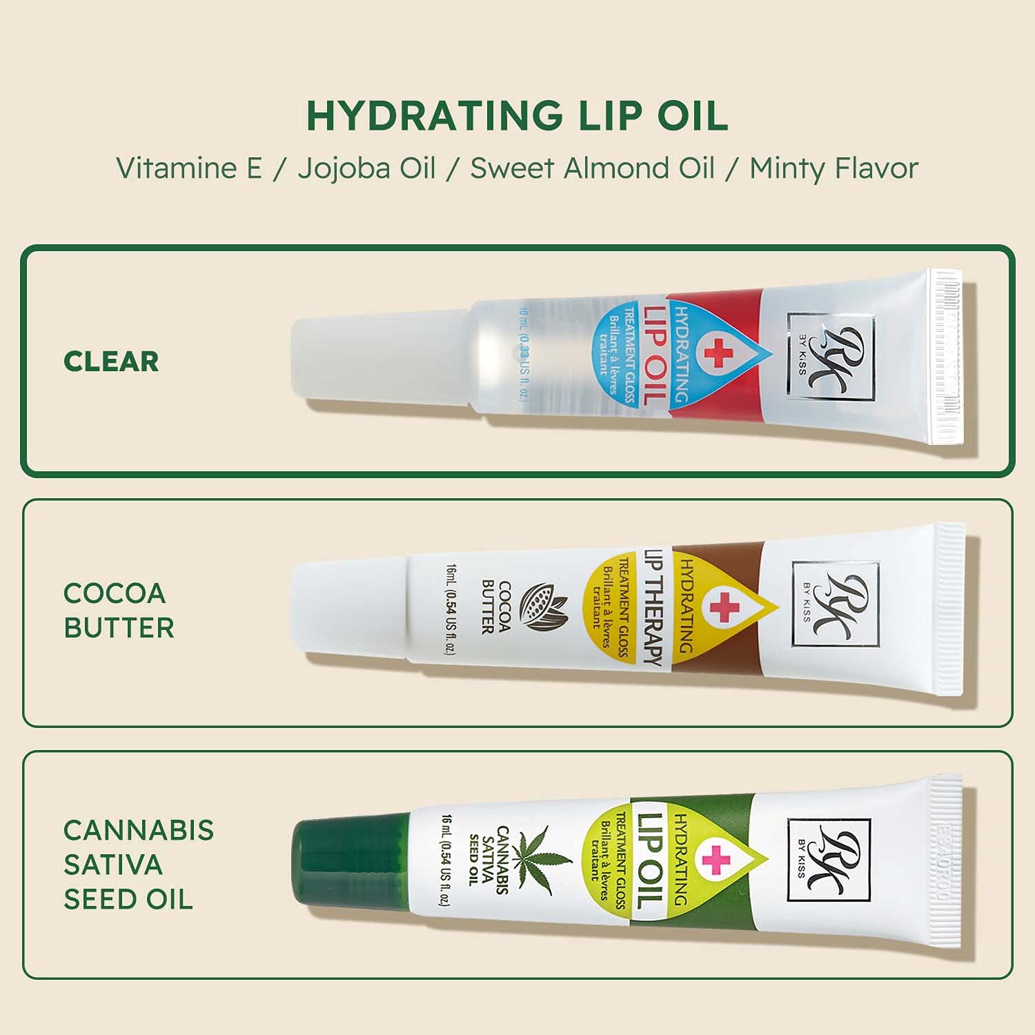 Ruby Kisses – Aceite hidratante para labios claro RLO01