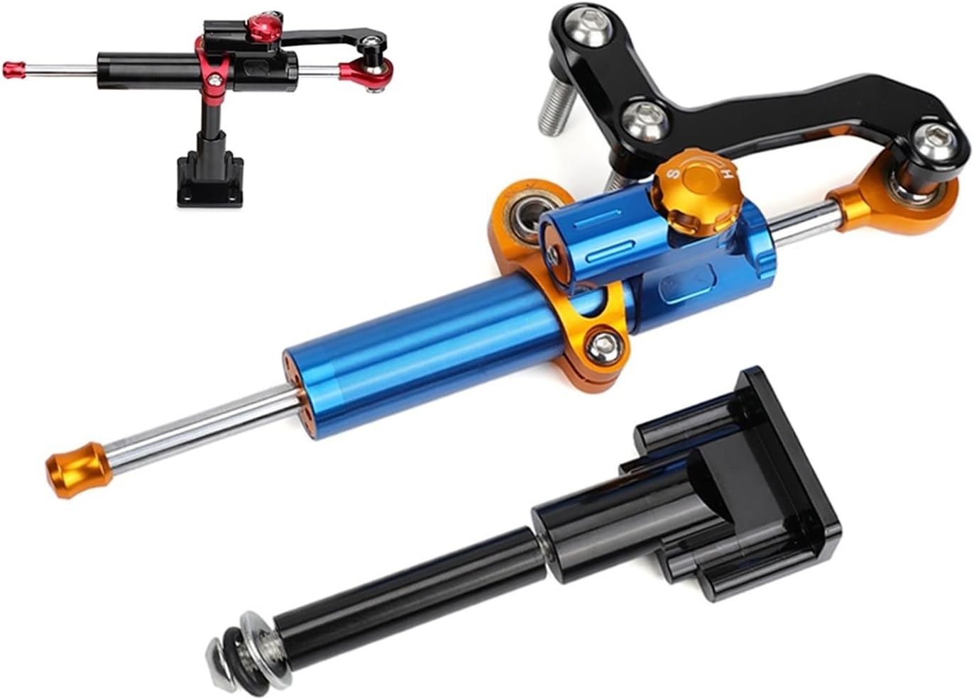 Amortiguador de motocicleta estabilizador de amortiguador de dirección para Yamaha MT-03 2020-2023 Kit de amortiguador de marcha atrás de dirección