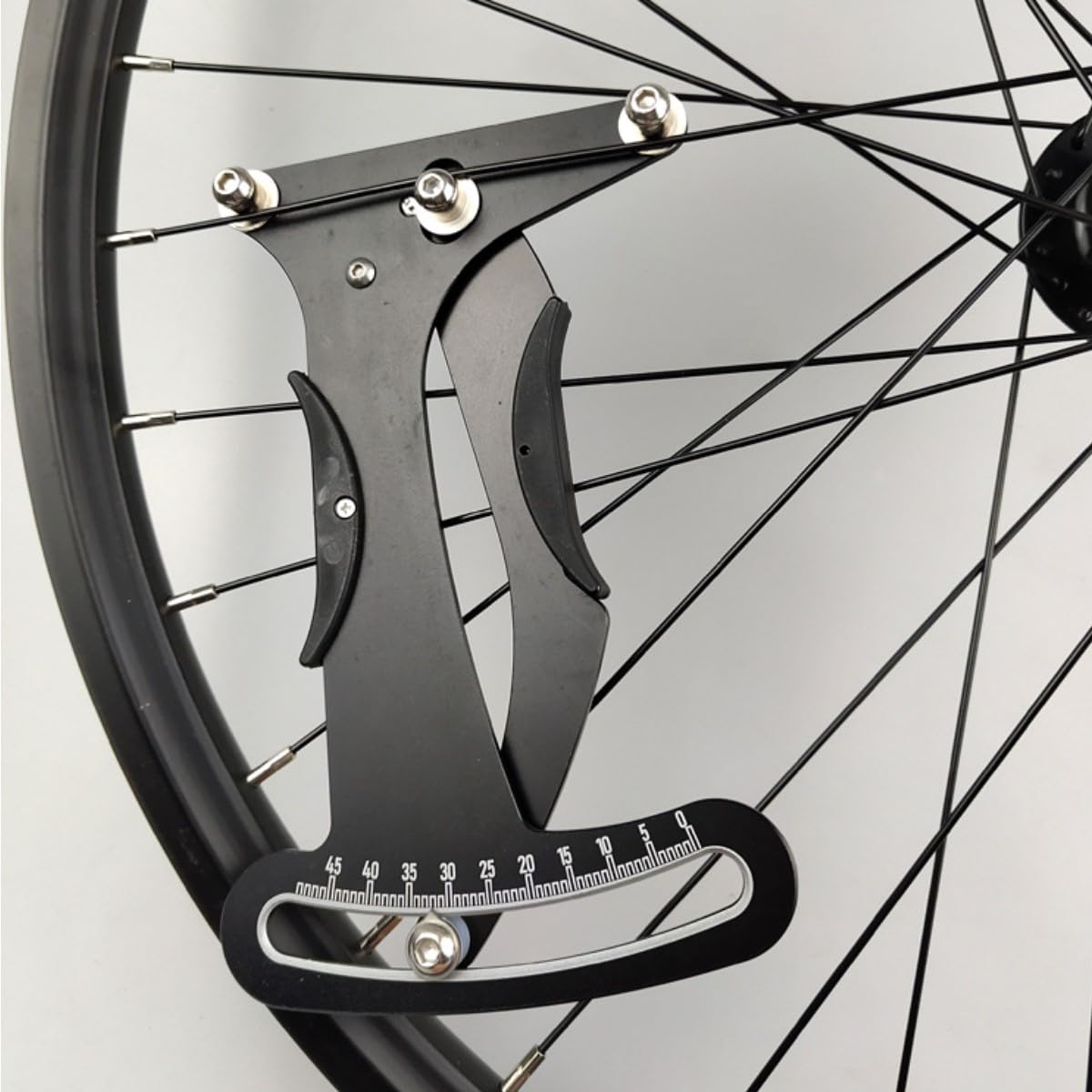 Herramienta medidor de tensión de radios para bicicleta, aleación de aluminio con tensiómetro de medidor, ajuste de llanta de alambre para bicicleta