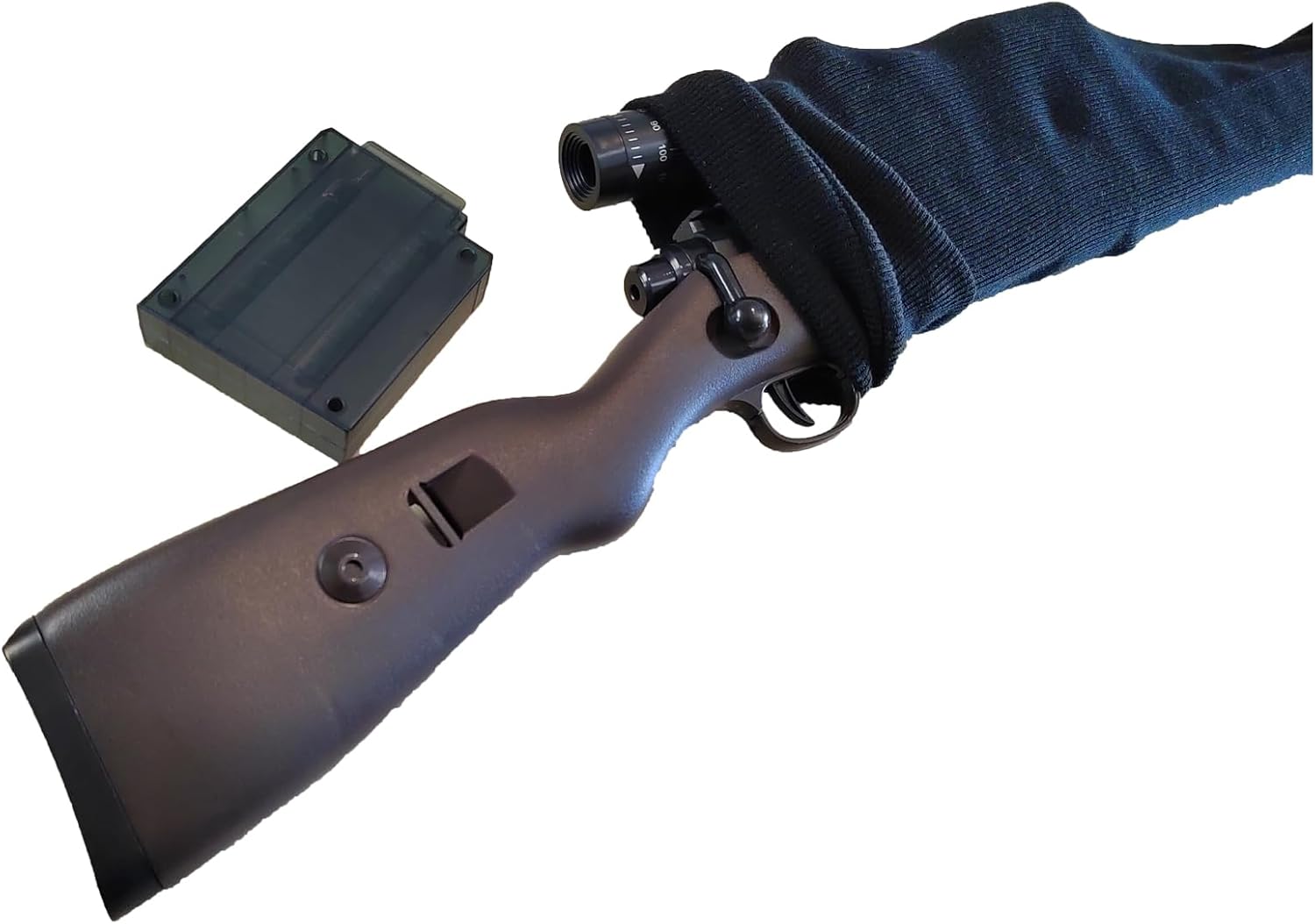 Thick Gun Socks, Elastic Stretch Gun Sock for Guns with Scopes, Wide Gun Sock Covers for Shotguns, Rifles, Shotguns, 52″x4″ Silicone Treated and