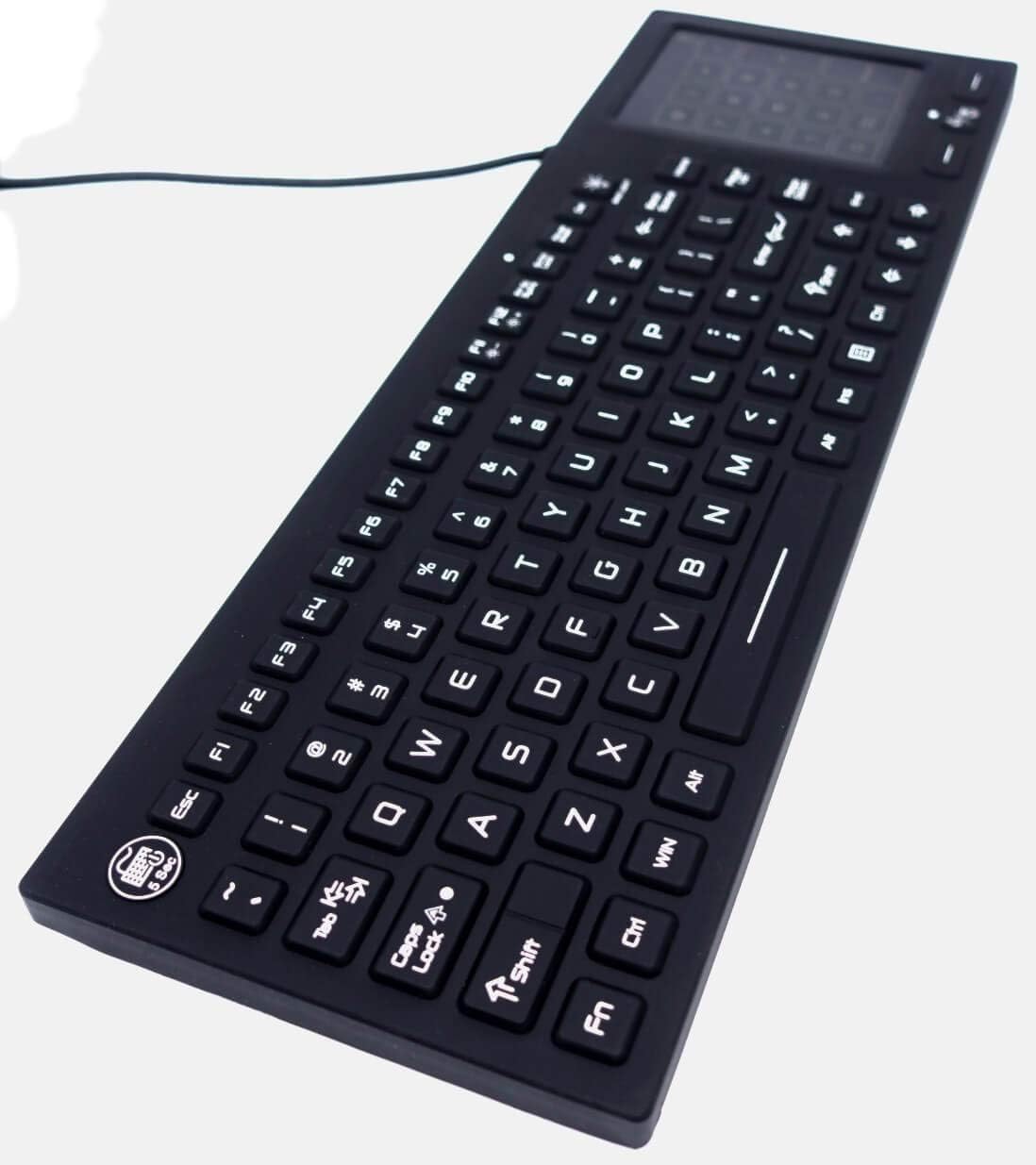 DSI Teclado retroiluminado del silicón del LED con el número combinadoel cojín táctil IP68 industrial IKB700BL