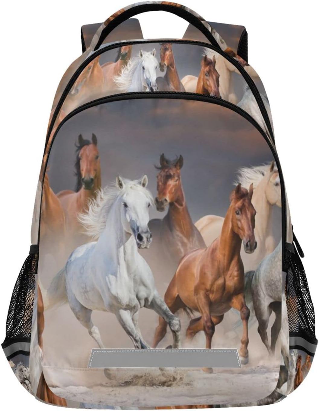 Mochilas de caballo Mochila escolar Caballos Niños Bolsas escolares 3D Animal Print Estudiante Primaria 3rd 4th 5th Grade, B001, Mochila
