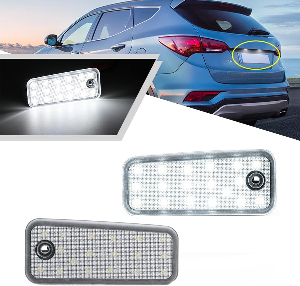 2 unidades de luces LED de matrícula para Hyundai Santa Fe DM Grand Santa Fe NC alimentado por alta potencia SMD xenón blanco LED libre de errores