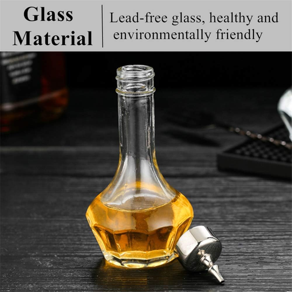 Bitters Bottle – Botella de vidrio de 1.7 fl oz con tapa de acero inoxidable, herramienta profesional para hacer cócteles – DSBT0001