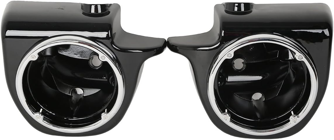 XMT-Moto Vivid Black 6.5″ altavoz Pod inferior ventilado carenado compatible con Harley Davidson Touring modelos FLT, FLHT, FLHTCU, FLHRC, Road