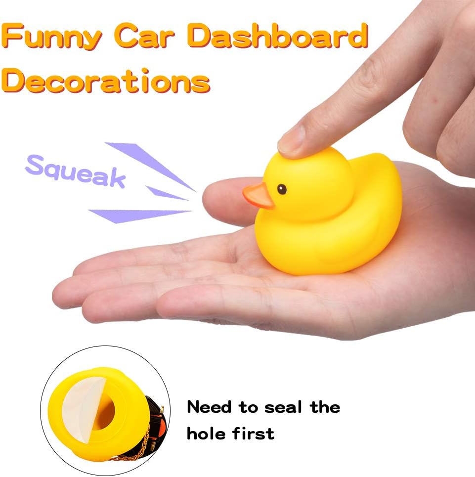 wonuu Decoración de pato de goma para automóvil, lindo pato amarillo con hélice (amor)