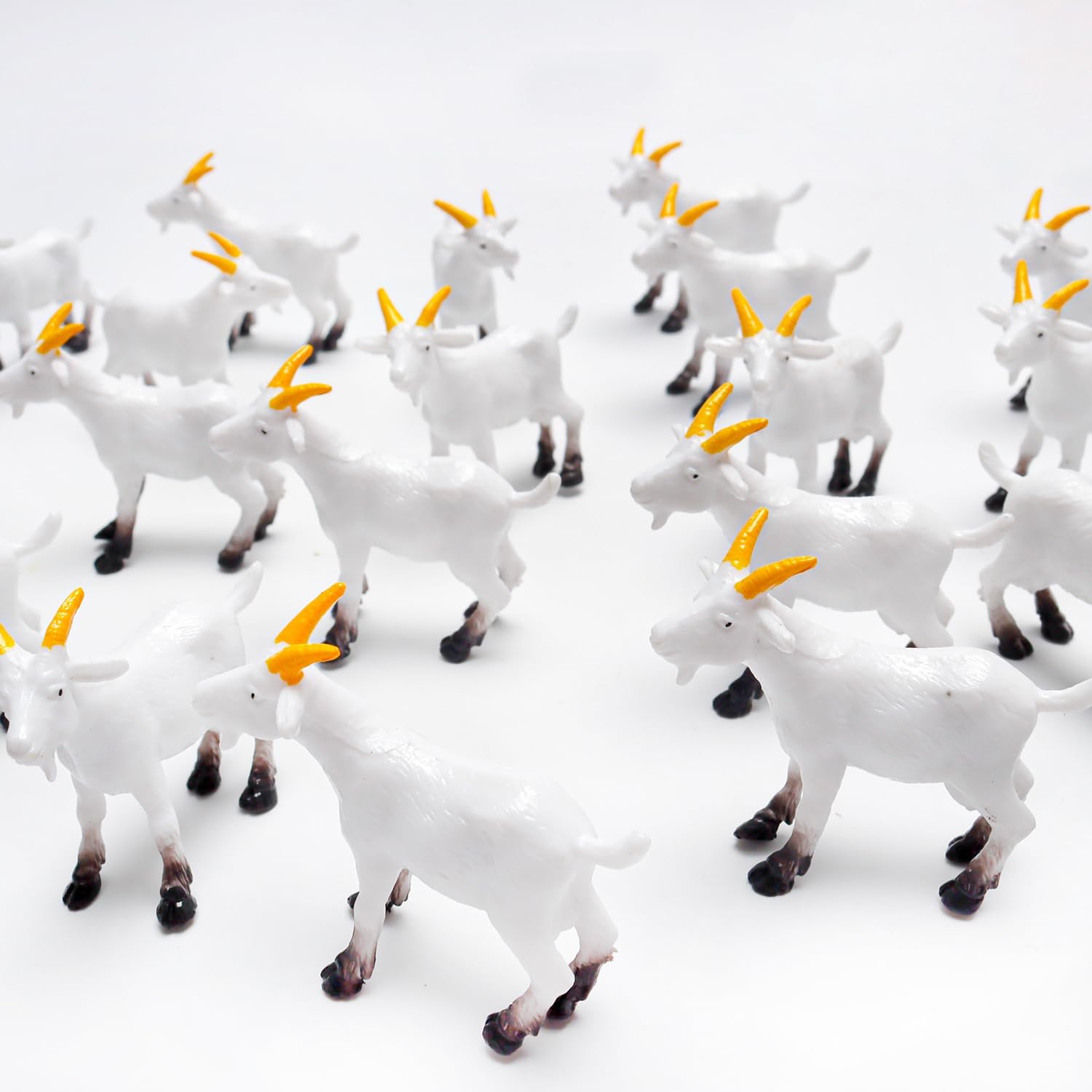 25 figuras miniatura de cabra en miniatura, de cordero, de resina, de cordero, modelo de animales de granja de plástico, para suculentas, maceta,