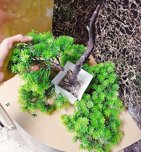 Árbol bonsái artificial, planta bonsái artificial para decoración del hogar, plantas de interior, árbol de gran tamaño con maceta