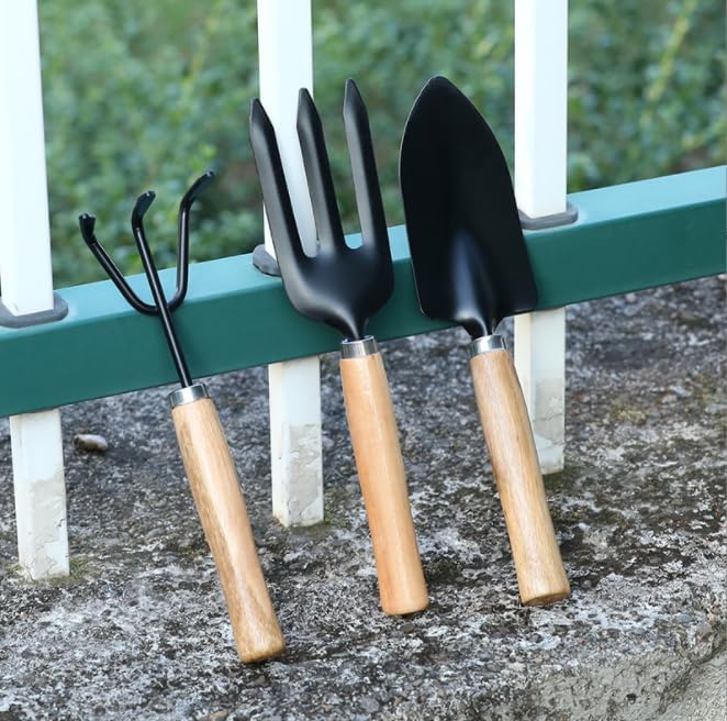 Pala de mano de jardinería pequeña, 3 piezas, palas de jardín, trasplantadora, ligera, cómoda, mango ergonómico, juego de herramientas de jardinería