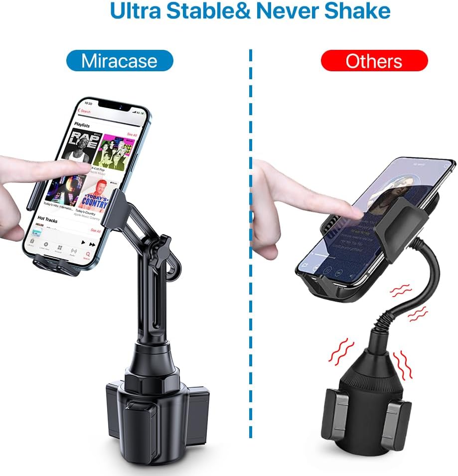 Miracase 2023 Última versión actualizada universal soporte para teléfono para coche, giratorio y ajustable Soporte de teléfono de cuello largo