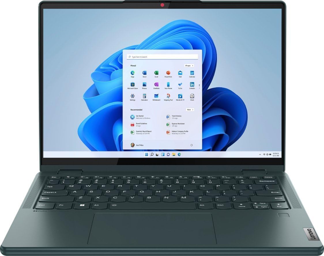 Lenovo Yoga 6 2023 Laptop 2 en 1 de 13.3 pulgadas 1920×1200 IPS Pantalla táctil de 6 núcleos AMD Ryzen 5 7530U 8GB RAM 2TB SSD AMD Radeon Graphics
