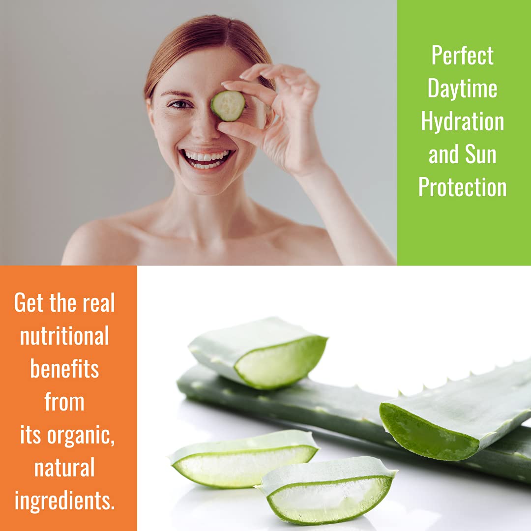 AM FACE HIDRATANTE con SPF  Protección solar diaria, crema facial orgánica, sin aceite, loción facial profundamente hidratante, repara, calma y