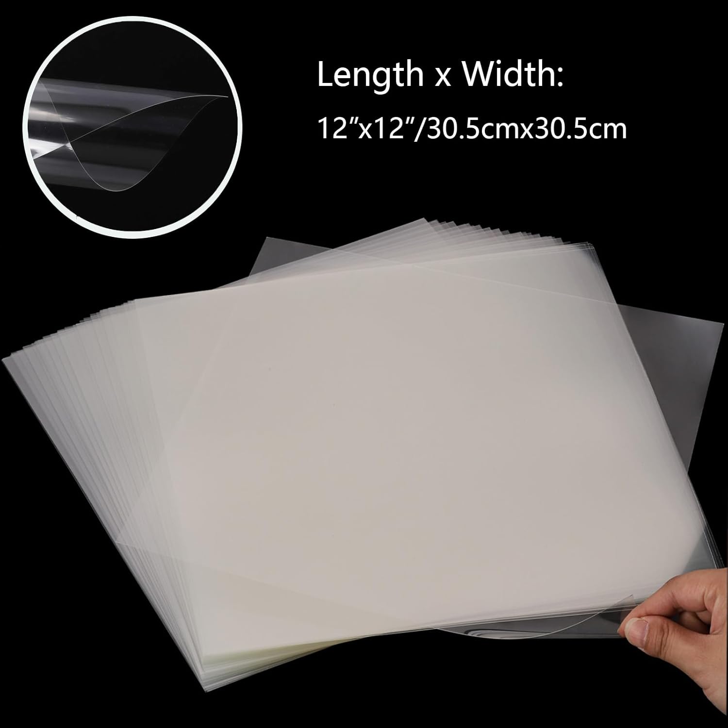 50 hojas de plantilla Mylar de 7.4 mil0.007 in, plantilla de Mylar transparente de 12 x 12 pulgadas para máquina de corte Cricut, corte láser