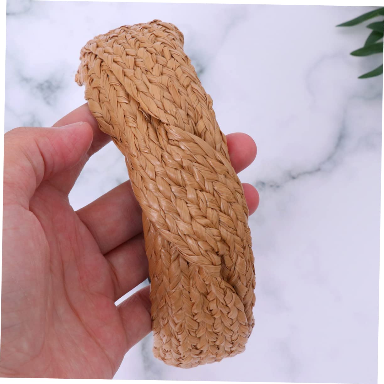 Beaupretty Lazos para el pelo con perlas, bufanda para la cabeza, accesorios para trenzar, diadema de nudo, diadema de nudo, playa, verano,