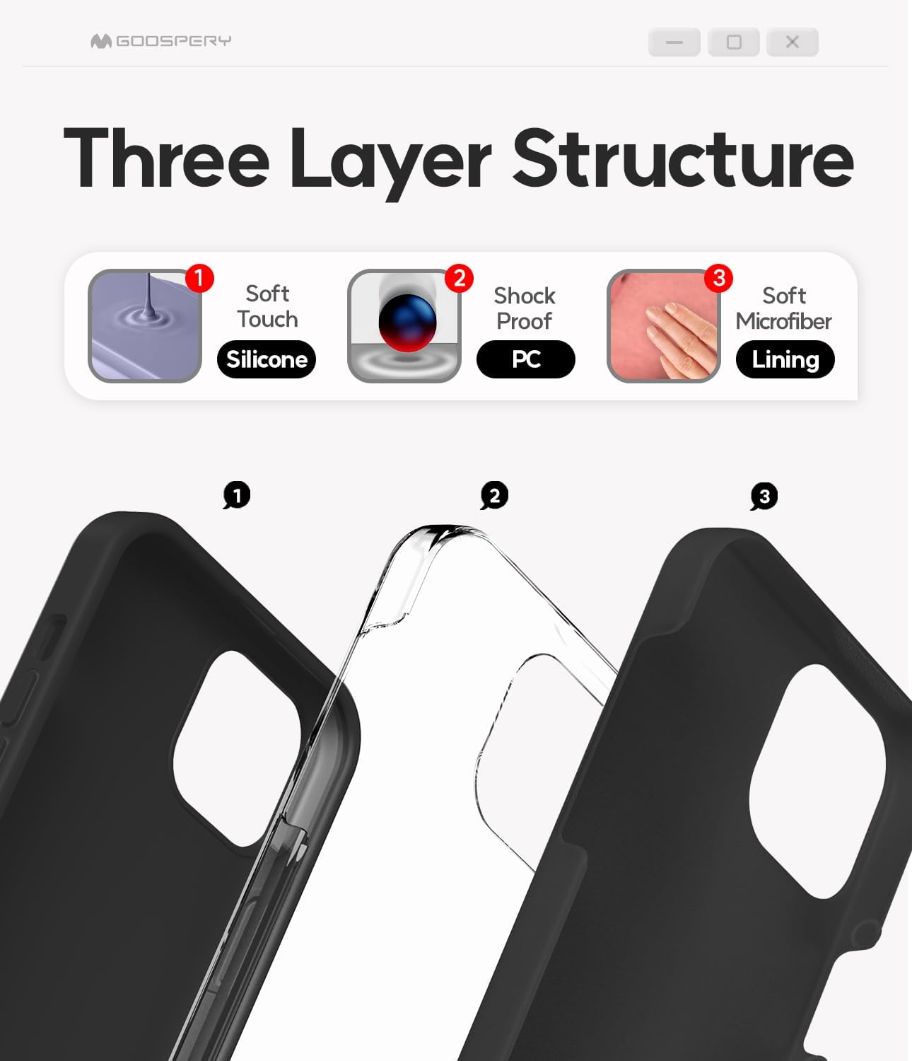 GOOSPERY Funda de silicona líquida compatible con iPhone 15 Plus, sedosa, suave al tacto, protección de cuerpo completo, a prueba de golpes, con