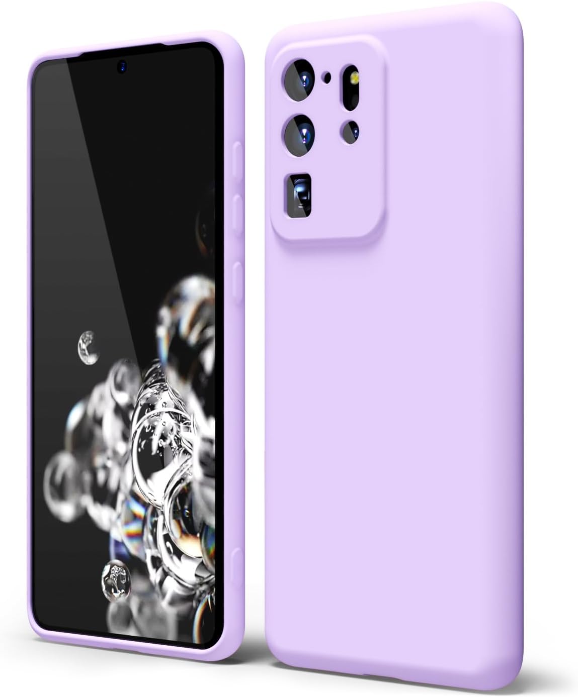 oakxco Funda para teléfono Samsung Galaxy S20 Ultra de silicona líquida, bonita funda delgada y delgada de goma suave de TPU para mujeres y niñas,