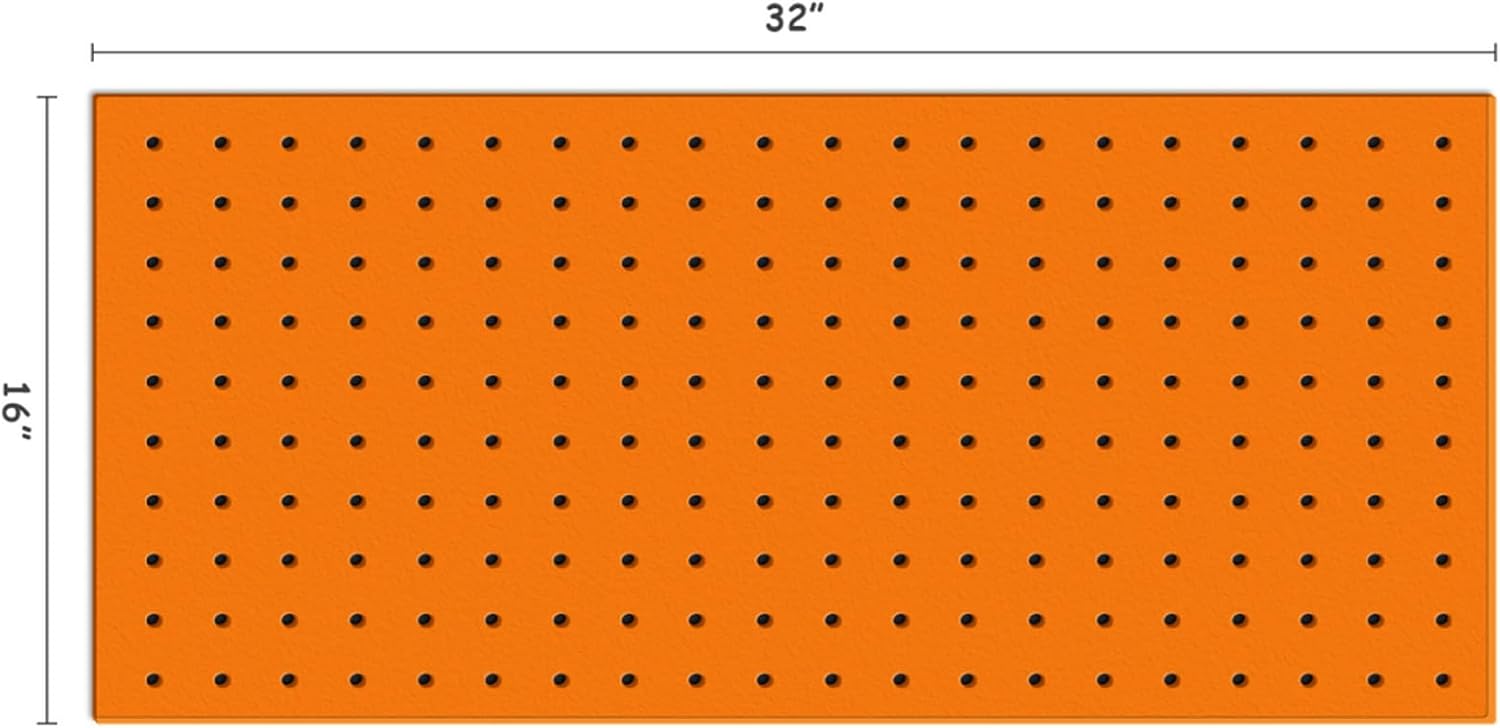 TIDIHAUSET Tablero de clavijas, panel de almacenamiento de herramientas para almacenamiento, organizador de pared de 32 x 16 pulgadas