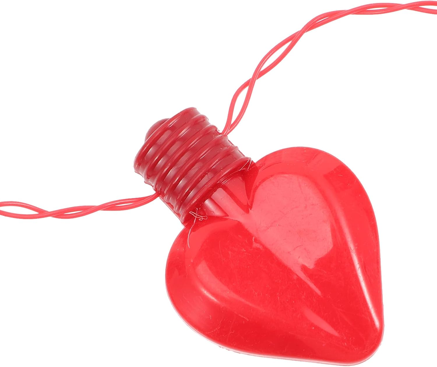 Abaodam Collar de corazón intermitente con luz LED en forma de corazón, collar de bombilla de corazón para el día de San Valentín para fiesta,