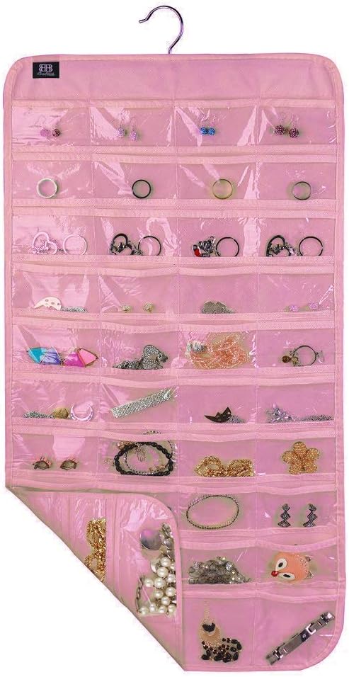 Organizador colgante para guardar joyas y accesorios, con 80bolsillos para guardar joyas