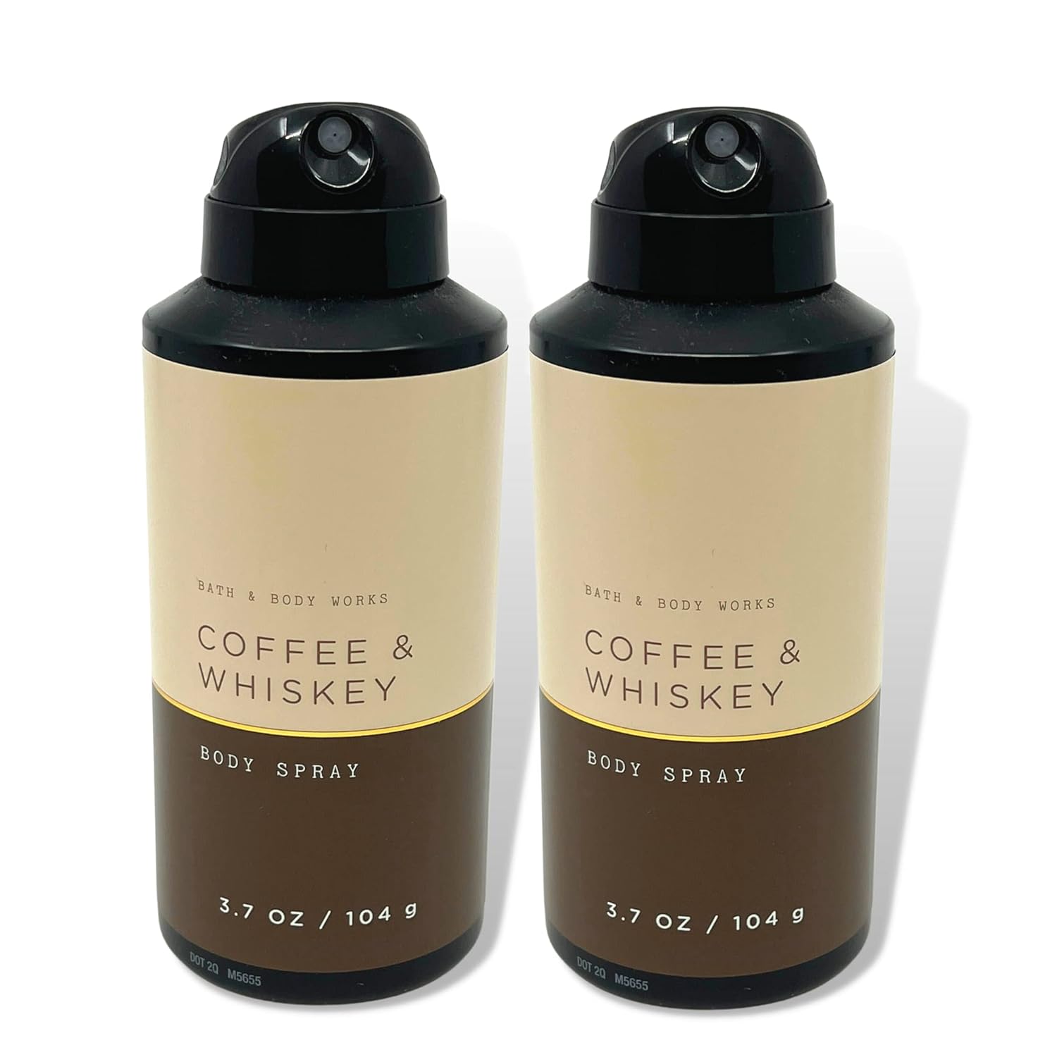 Bath & Body Works Spray corporal de café y whisky para hombre, paquete de 2 unidades de 3.7 onzas