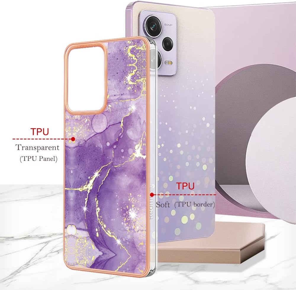 Funda delgada para Xiaomi Poco X5 Pro, funda para Redmi Note 12 Pro 5G, diseño de mármol brillante IMD para niñas, para Xiaomi Poco X5 Pro 5GRedmi