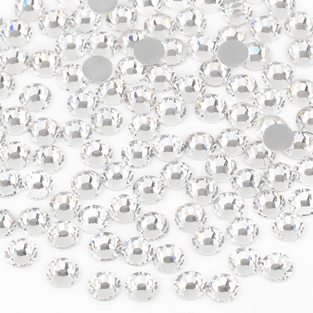 Beadsland Gemas redondas de cristal para decoración de uñas y arreglos artesanales (0.05 a 0.34 pulgadas)