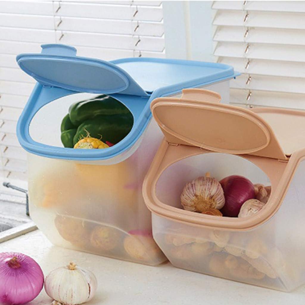 E – Juego de recipientes grandes de almacenamiento de alimentos con tapas, plástico sin BPA para cocina y despensa, organizador de plástico para