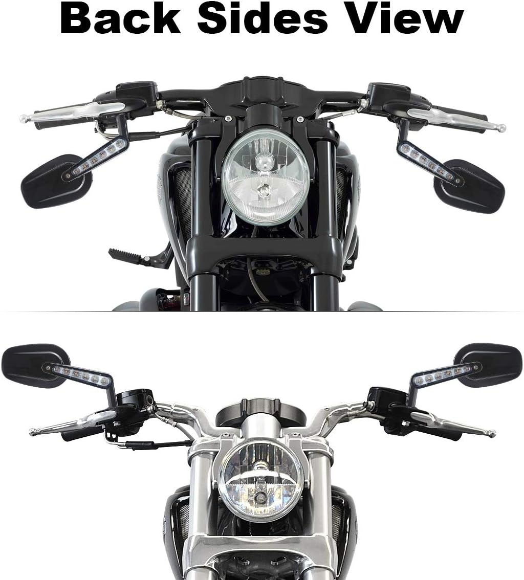 XMT-MOTO Espejos retrovisores musculares LED intermitentes para Harley Davidson VROD V-Rod VRSCF