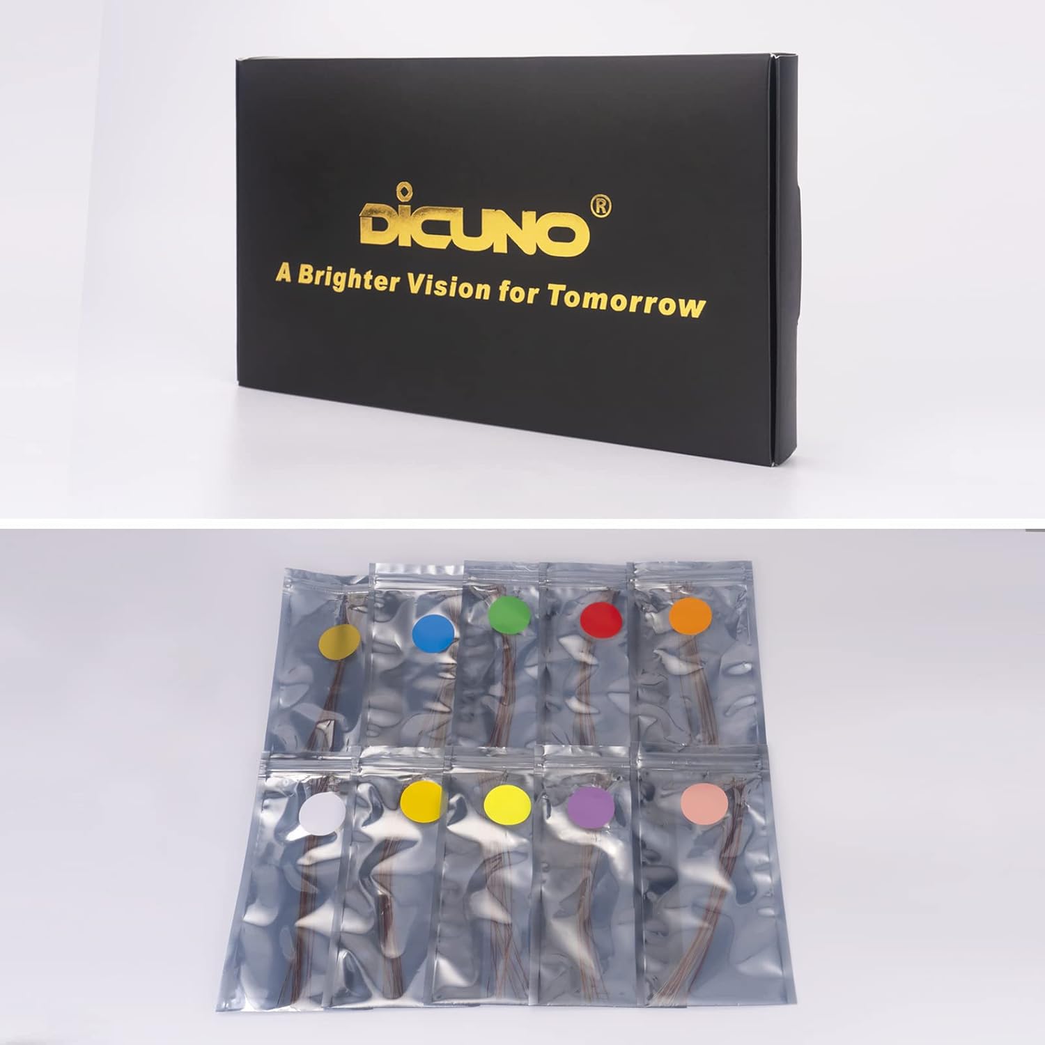 DiCUNO 100 mini diodos emisores de luz SMD pre-cableados, pre-soldadas 0805 mini luces para bricolaje, proyectos de ciencia, longitud del cable 6.3