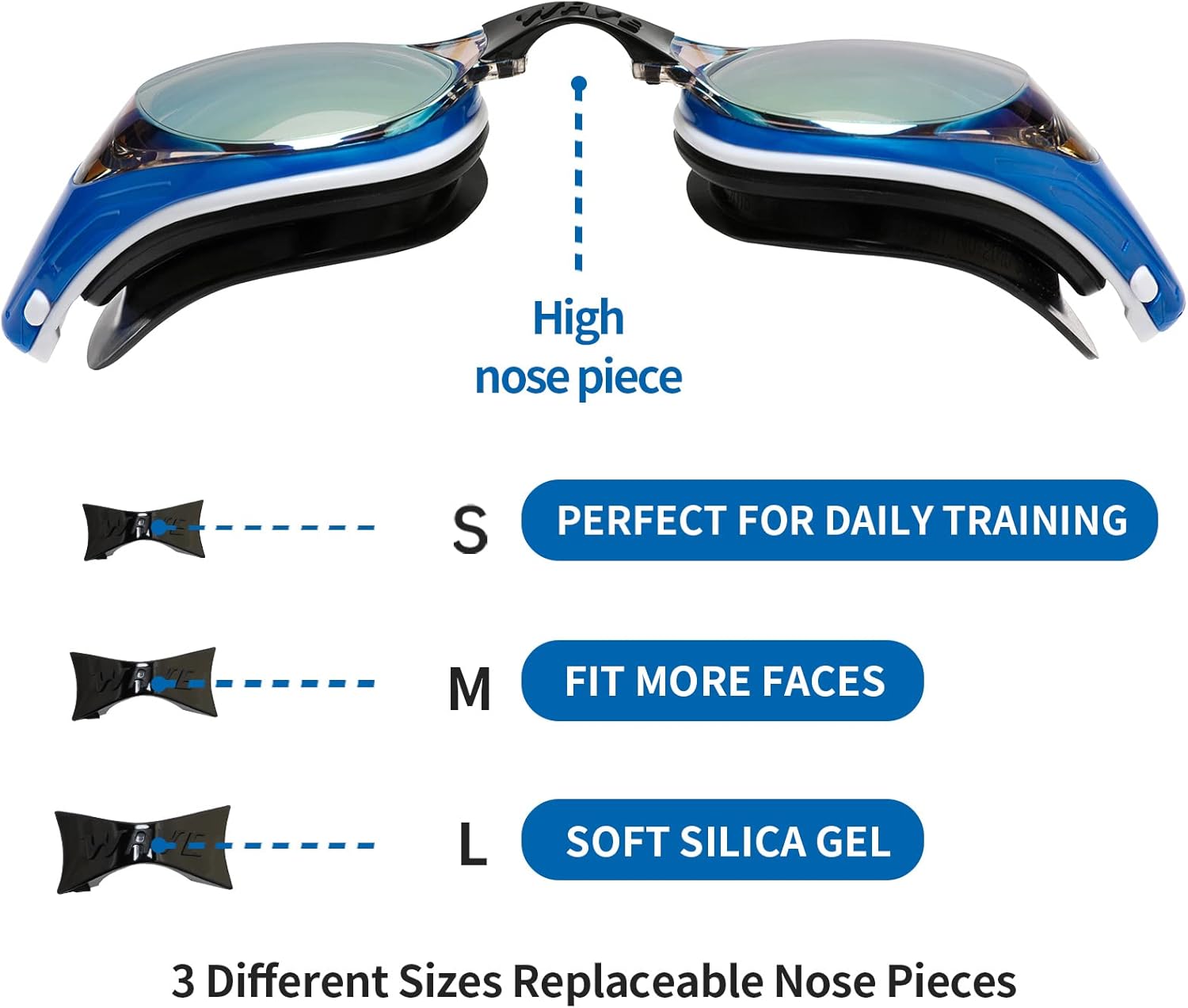 Gafas de natación miopes, gafas de natación ópticas miopes, sin fugas, antivaho y protección UV para adultos, hombres y mujeres