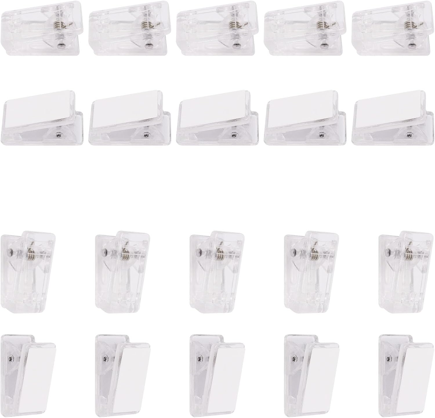 SWZHAI 20 clips adhesivos, autoadhesivos, clips de resorte para colgar, clips de pared transparentes, clips para fotos, clips de póster para hogar,
