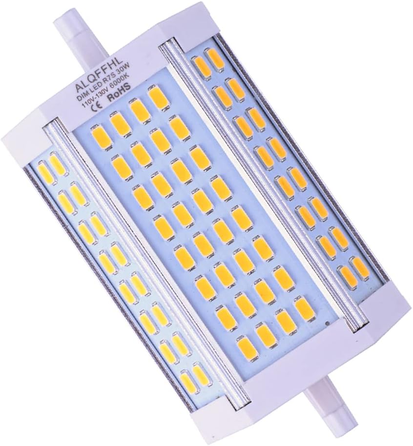 Bombilla LED R7S de 4.646 in regulable, 30 W de doble extremo tipo J (200 W 300 W halógeno T3 equivalente), 120 V, 3000 lúmenes, 6000 K, lámparas de