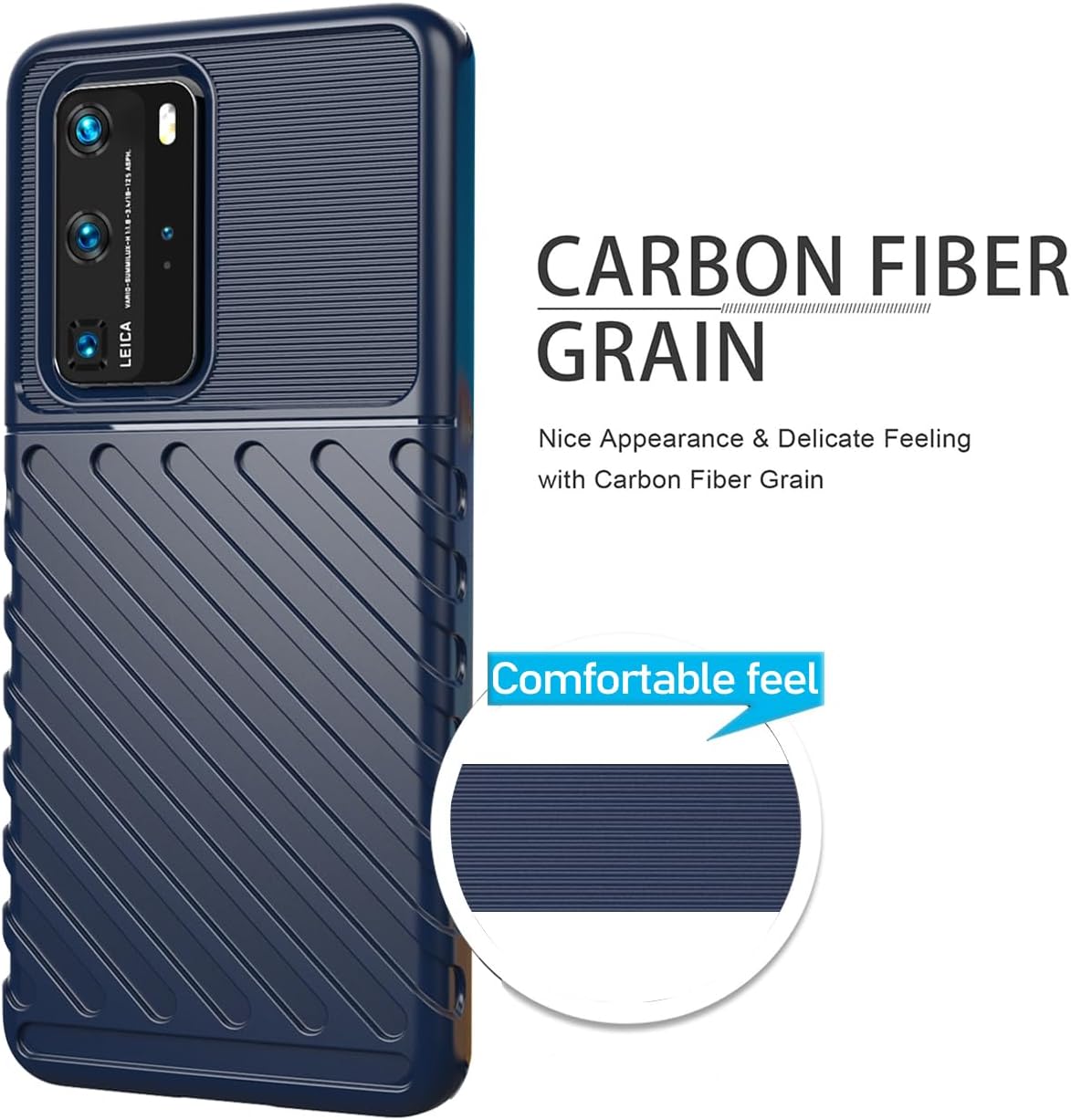 Funda de teléfono para Huawei P40 Pro, Huawei P40Pro ELS-N04, grado militar, a prueba de golpes, resistente a los arañazos, TPU suave, contraportada