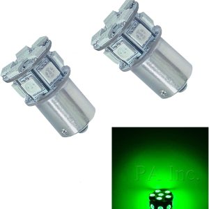 PA LED 2 unids 13SMD 1156 Ba15s Bombilla LED verde auto 12V para señal de giro, marcador lateral, parada, marcha atrás, luz trasera PA LED 2 unids 13SMD 1156 Ba15s Bombilla LED verde auto 12V para señal de giro, marcador lateral, parada, marcha atrás, luz trasera