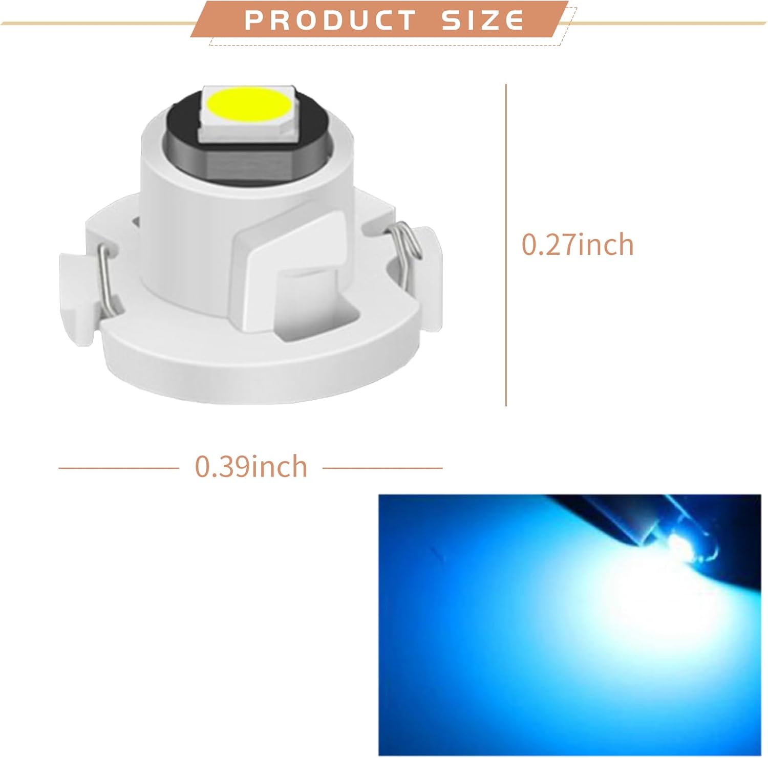 yvshy 10 lámparas de escritorio T4.2 para instrumentos de automóvil, carcasa ABS 3030 de 12 V, estructura sin filamento, luz indicadora ultra