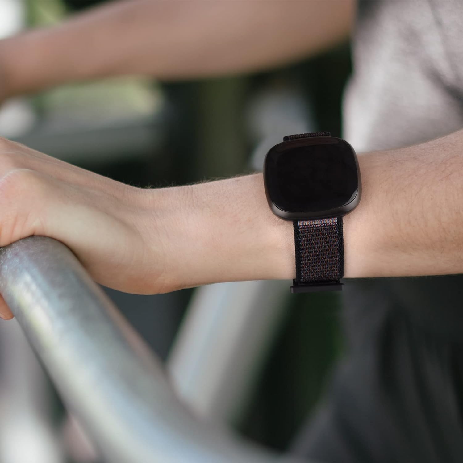 Amzpas Correa de nailon para Fitbit Versa 4  Versa 3 y Fitbit Sense 2  Sense para mujeres y hombres, correa de repuesto suave y transpirable
