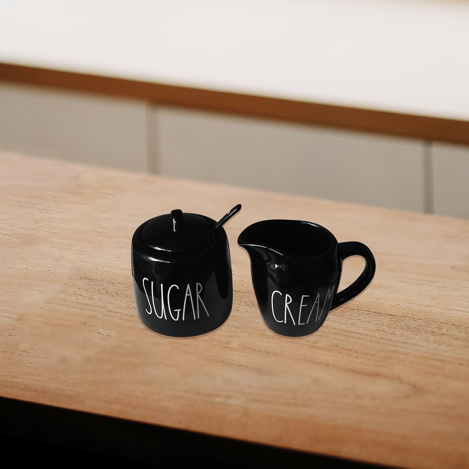 Juego de azúcar y crema, recipiente para crema y soporte para azúcar para barra de café, azucarero de granja con tapa y cuchara, dispensador de
