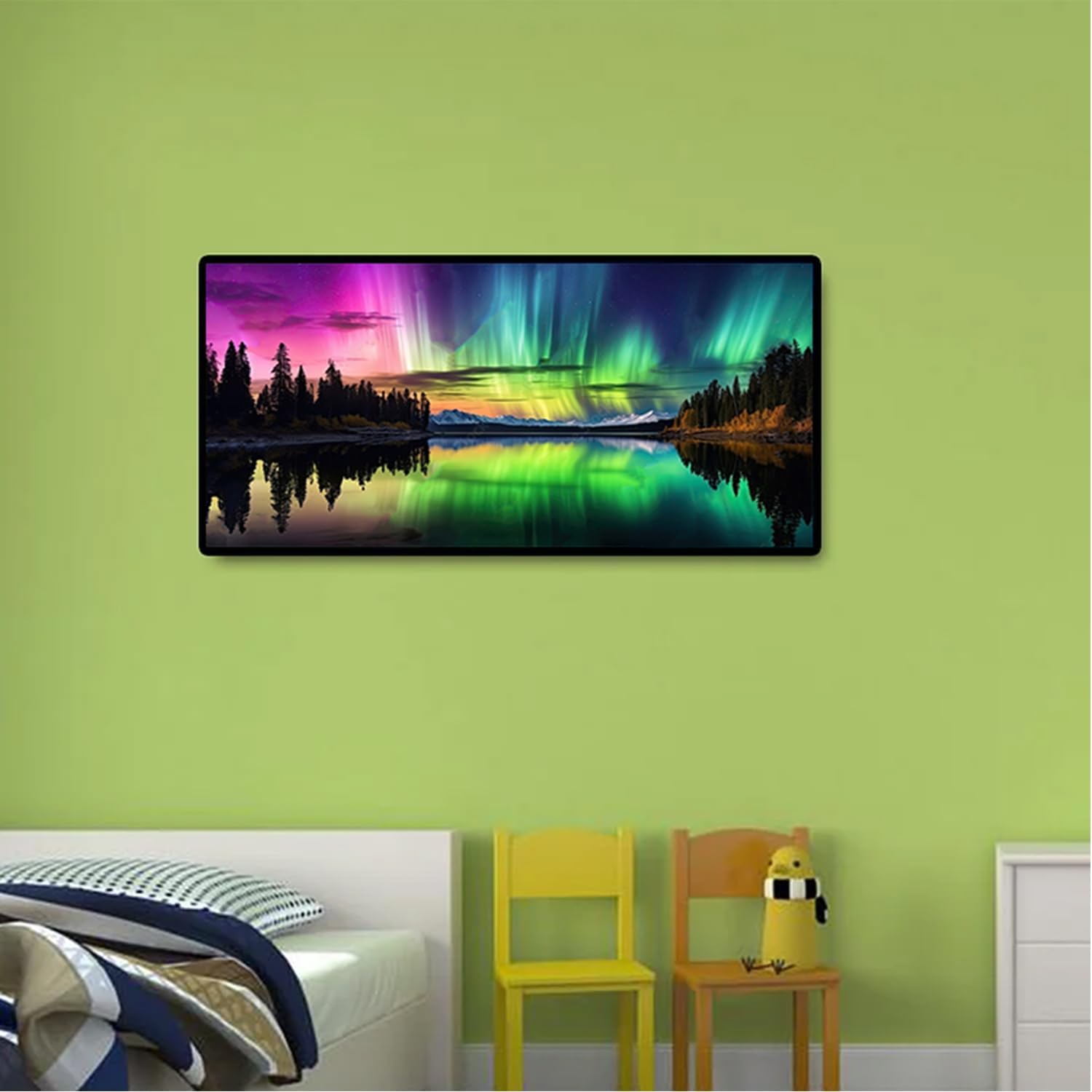 Meothan Kits de pintura de diamantes de auroras boreales para adultos, arte de diamantes 5D de gran tamaño para principiantes adultos, pintura de