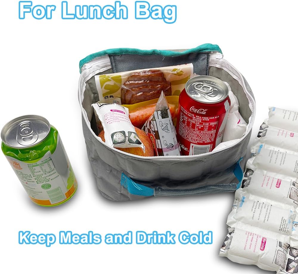 RAINBOW Bolsas de hielo reutilizables para el envío de alimentos congelados, paquetes fríos de larga duración para bolsas de almuerzo, enfriadores,